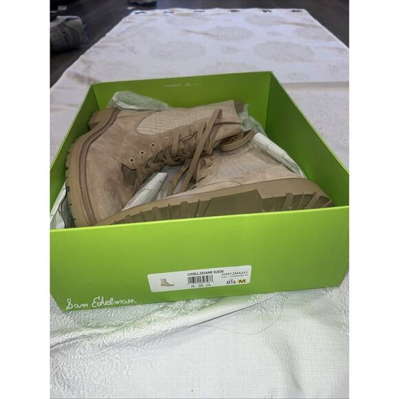 Sam Edelman Women's Lydell Combat Boot Sesame 8.5 Medium - Picture 9 of 10